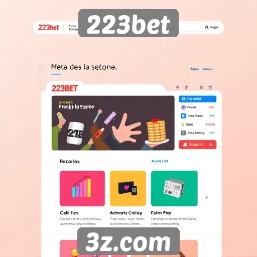 Navegação e interface do site 223bet são avaliadas